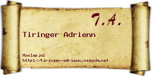 Tiringer Adrienn névjegykártya